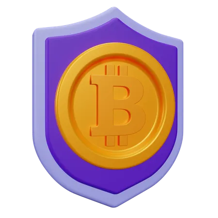 Bitcoin Security  3D Icon