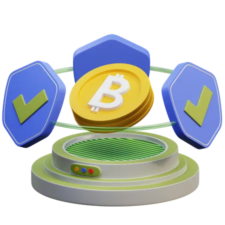 Bitcoin Security  3D Icon
