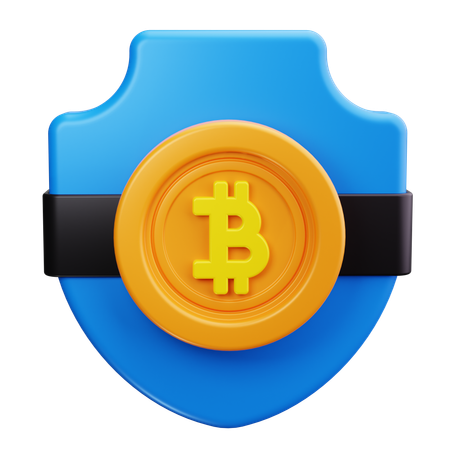 Bitcoin Security  3D Icon