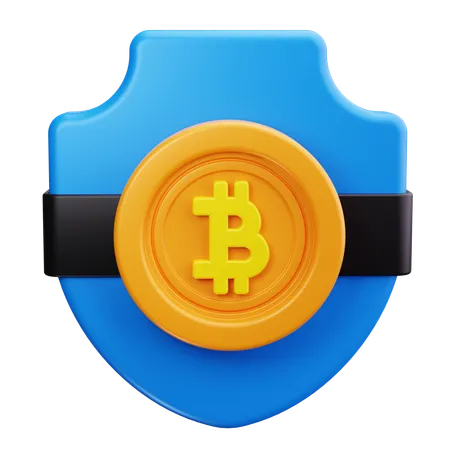 Bitcoin Security  3D Icon