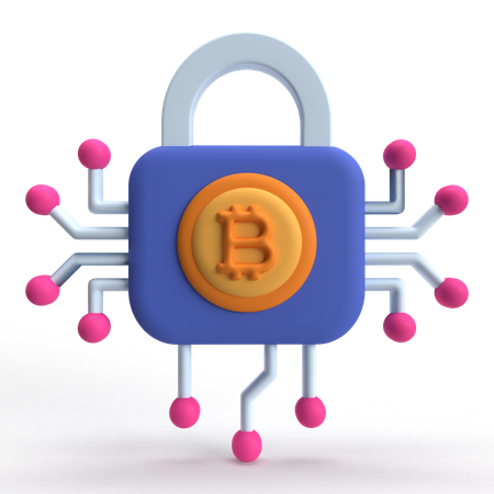 Bitcoin Security  3D Icon