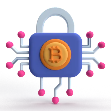 Bitcoin Security  3D Icon