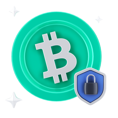 Bitcoin Security  3D Icon