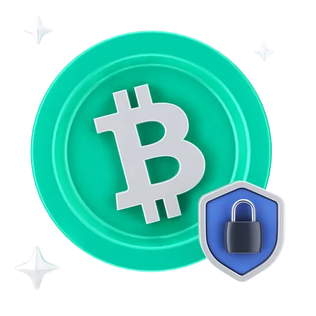 Bitcoin Security  3D Icon