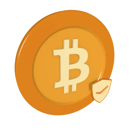 Bitcoin Security  3D Icon