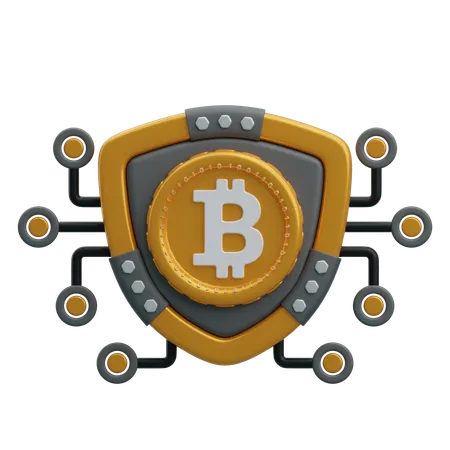 Bitcoin Security  3D Icon