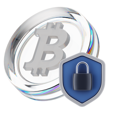 Bitcoin Security  3D Icon