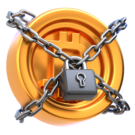 Bitcoin Security  3D Icon