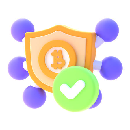 Bitcoin Security  3D Icon