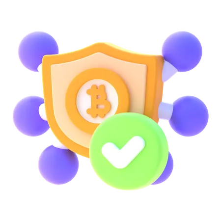 Bitcoin Security  3D Icon