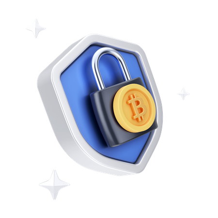 Bitcoin Security  3D Icon