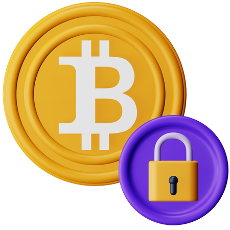 Bitcoin Security  3D Icon