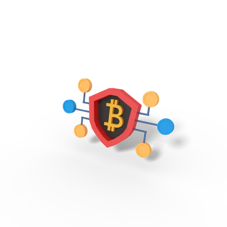 Bitcoin Security  3D Icon