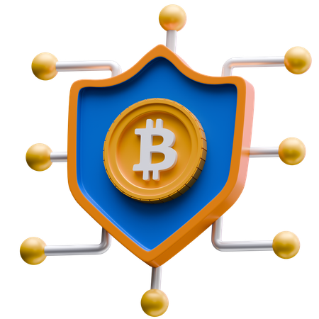 Bitcoin Security  3D Icon