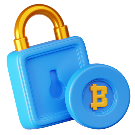 Bitcoin Security  3D Icon