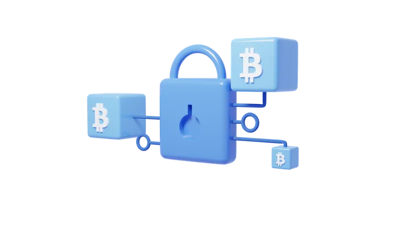 Bitcoin Security  3D Icon