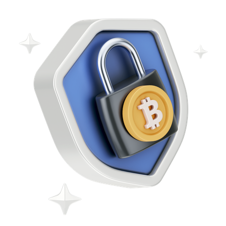 Bitcoin Security  3D Icon