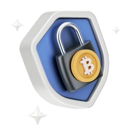 Bitcoin Security  3D Icon