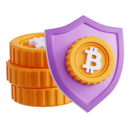 Bitcoin Security  3D Icon