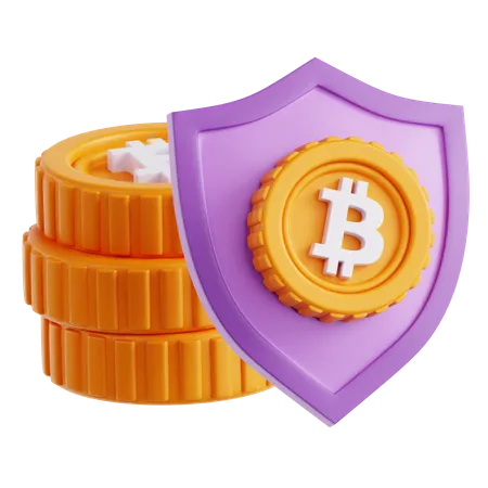 Bitcoin Security  3D Icon