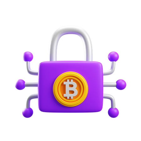 Bitcoin Security  3D Icon