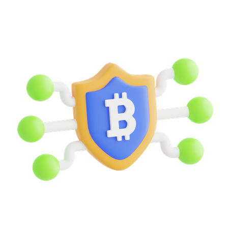 Bitcoin Security  3D Icon