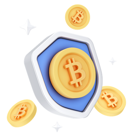 Bitcoin Security  3D Icon