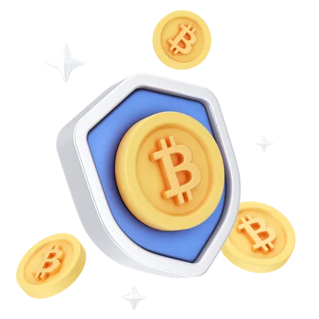 Bitcoin Security  3D Icon