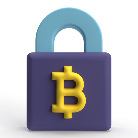 Bitcoin Security  3D Icon