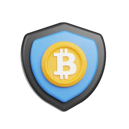 Bitcoin Security  3D Icon