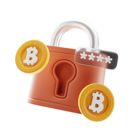 Bitcoin Security  3D Icon