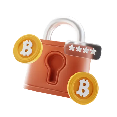 Bitcoin Security  3D Icon