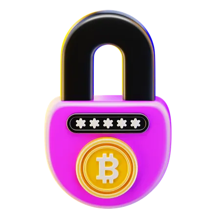 Bitcoin Security  3D Icon