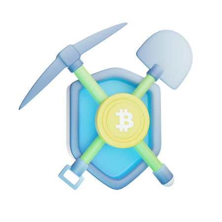 Bitcoin Security  3D Icon