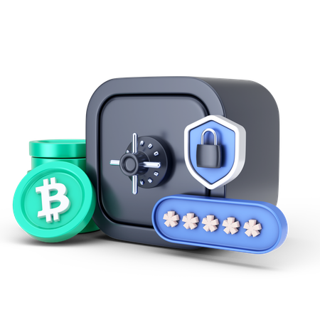 Bitcoin Security  3D Icon