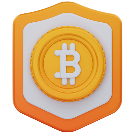 Bitcoin Security  3D Icon