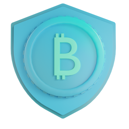 Bitcoin security  3D Icon
