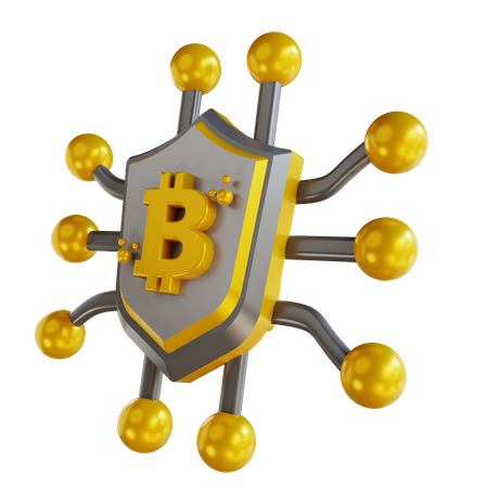 Bitcoin Security  3D Icon