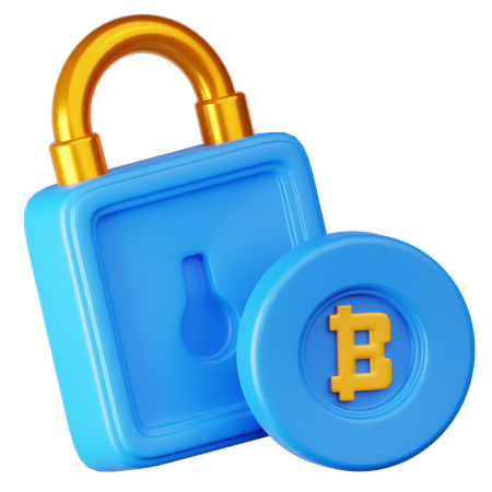 Bitcoin Security  3D Icon