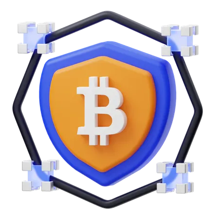 Bitcoin Security  3D Illustration