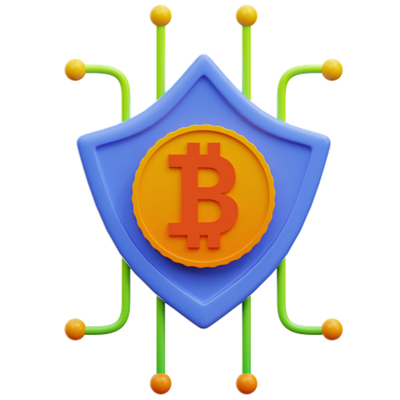 Bitcoin Security  3D Illustration