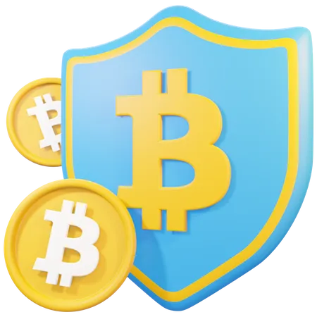Bitcoin Security  3D Illustration