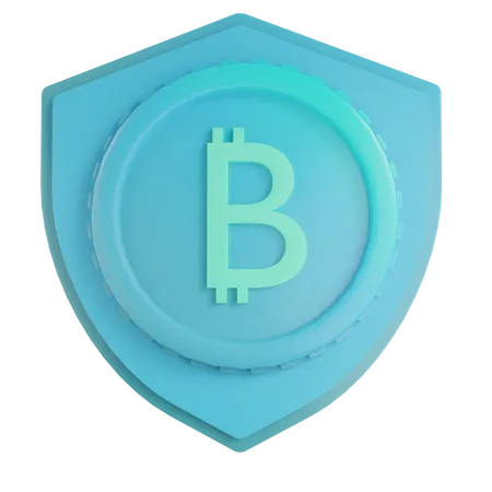 Bitcoin security  3D Illustration