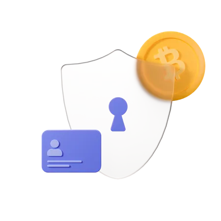 Blockchain Trading Protect Security Information Personal 3D Illustration