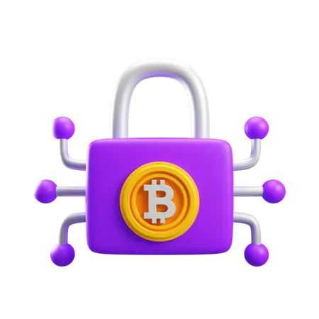 Bitcoin Security  3D Icon