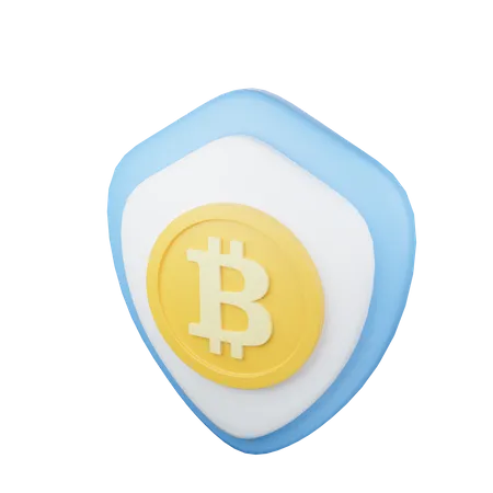 Security System Bitcoin 3D Icon