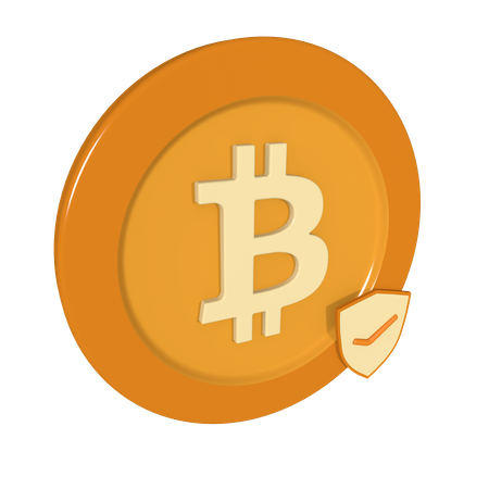 Bitcoin Security 3D Icon
