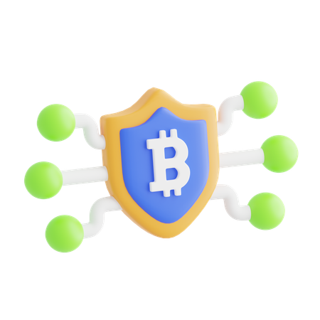 Segurança bitcoin  3D Icon