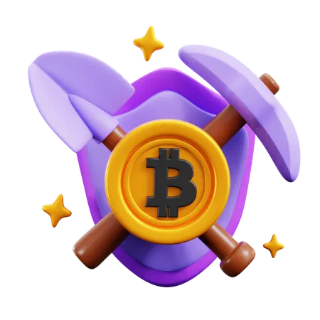 Segurança bitcoin  3D Icon