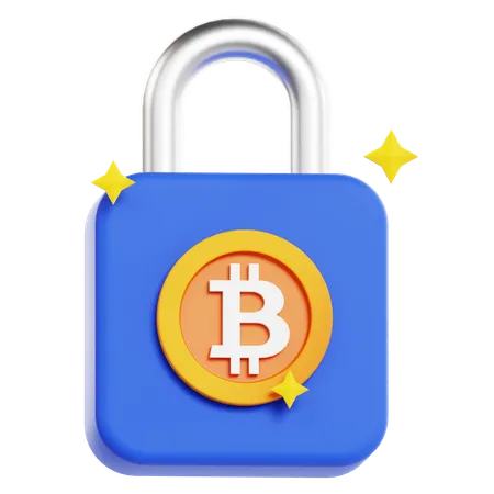 Segurança bitcoin  3D Icon